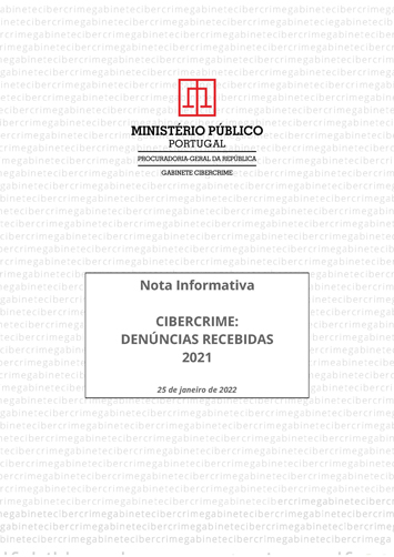 Cibercrime em 2021 – denúncias recebidas