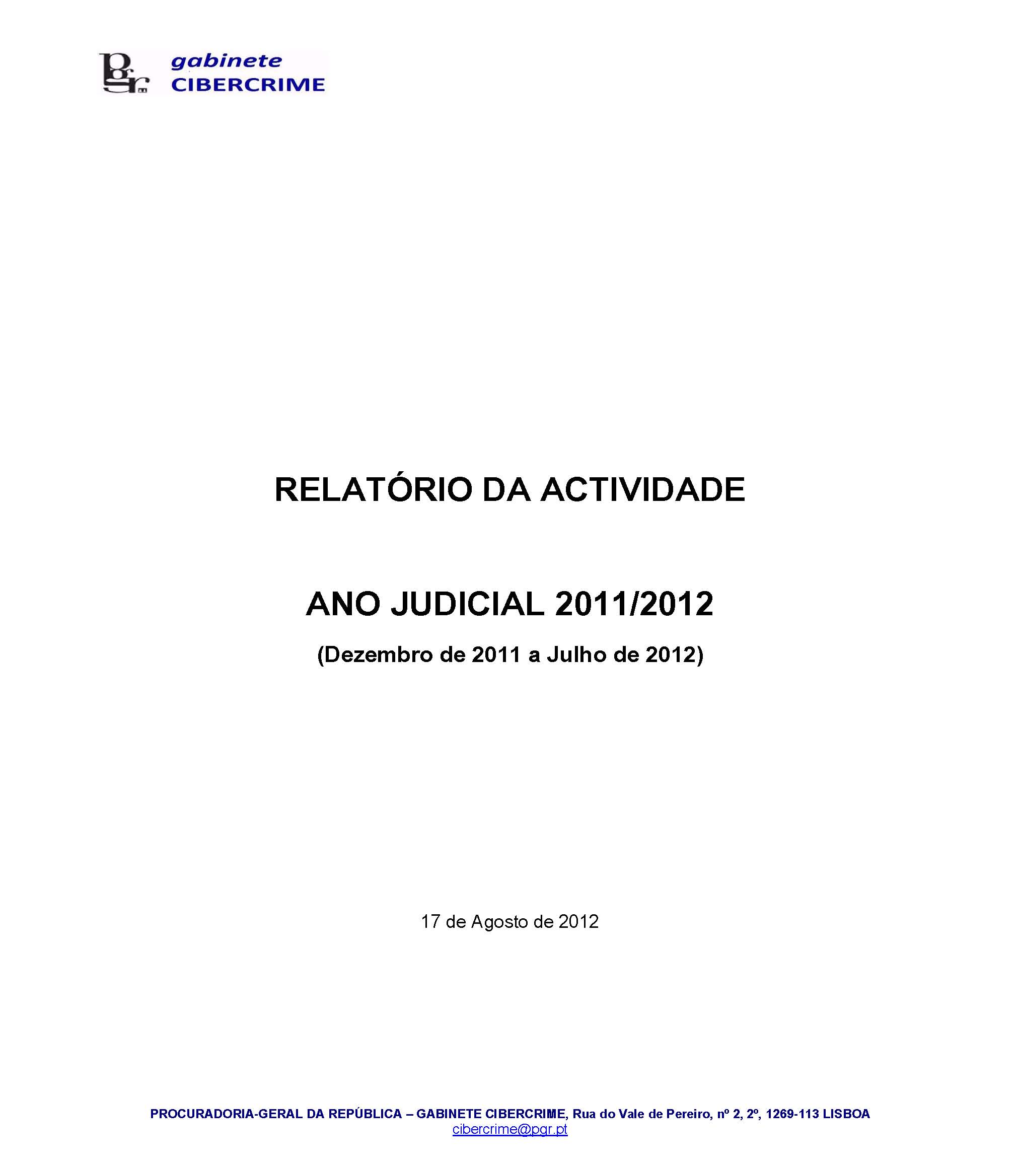 relatorio da actividade 2011 2